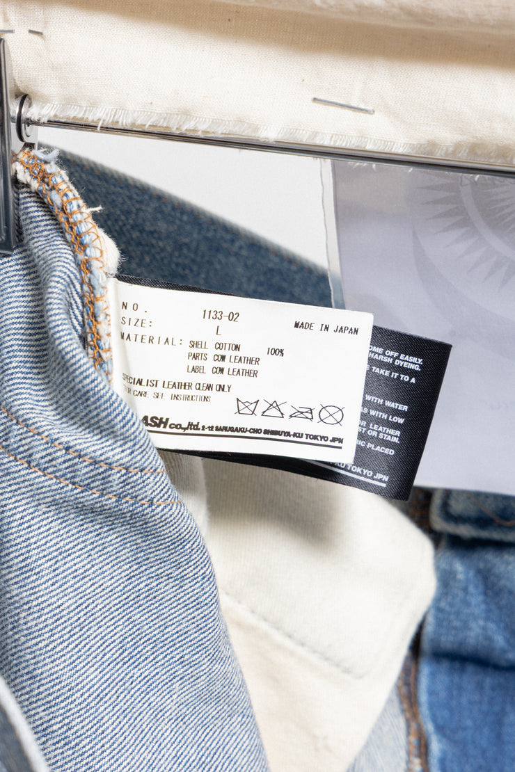 ISAMU KATAYAMA BACKLASH - Wide ripped denim pants