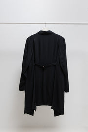 ANN DEMEULEMEESTER - Wool tail jacket with back straps (90's)