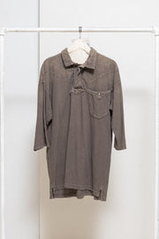 KAPITAL - Oversized cotton polo shirt with concho detail