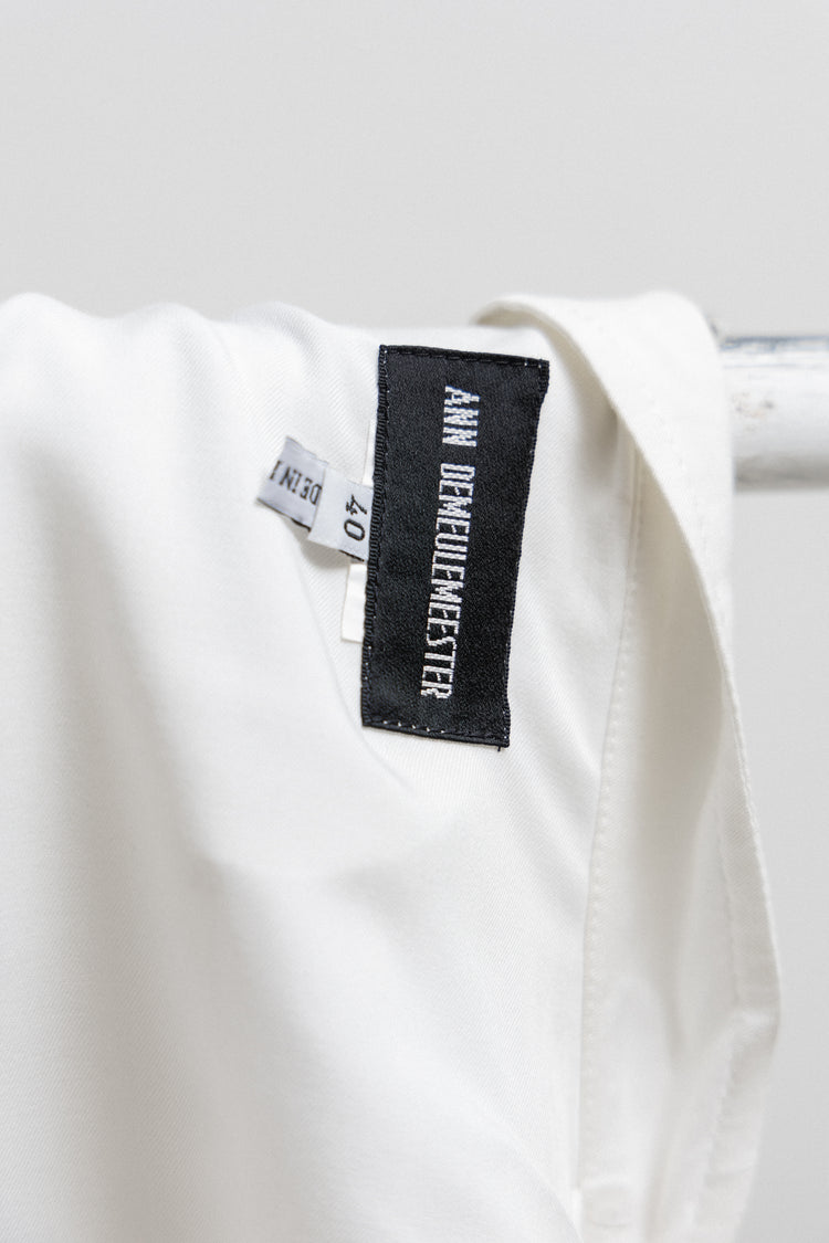 ANN DEMEULEMEESTER - SS02 Silk draped jacket with sleeve slits and