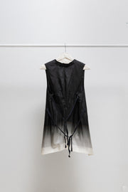 ANN DEMEULEMEESTER - SS07 Gradient silk vest with back straps