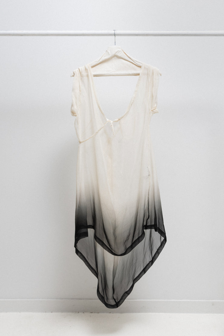 ANN DEMEULEMEESTER - SS07 Silk gradient dress top with straps (runway)