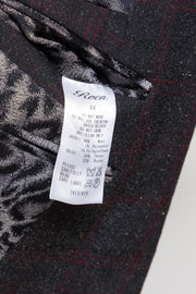 ROEN - Tartan wool glittery coat with sewn on kilt