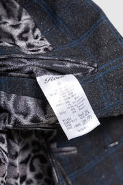 ROEN - Tartan wool glittery coat with sewn on kilt