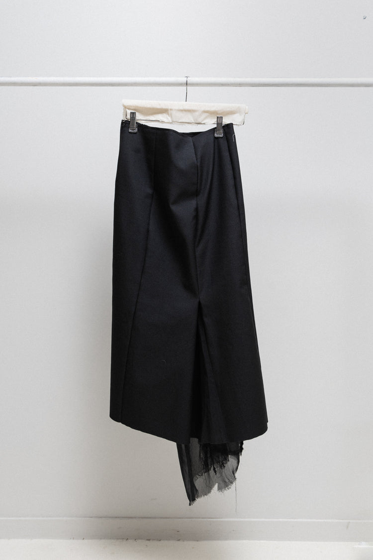 COMME DES GARCONS - SS99 Long textured skirt with mesh