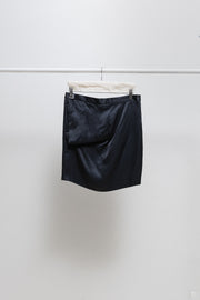 ANN DEMEULEMEESTER - Folded pocket silky mini skirt