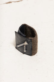 UNDERCOVER - FW03 "Paper Doll" Wool and leather bracelet, from George Orwell's 1984' famous quote