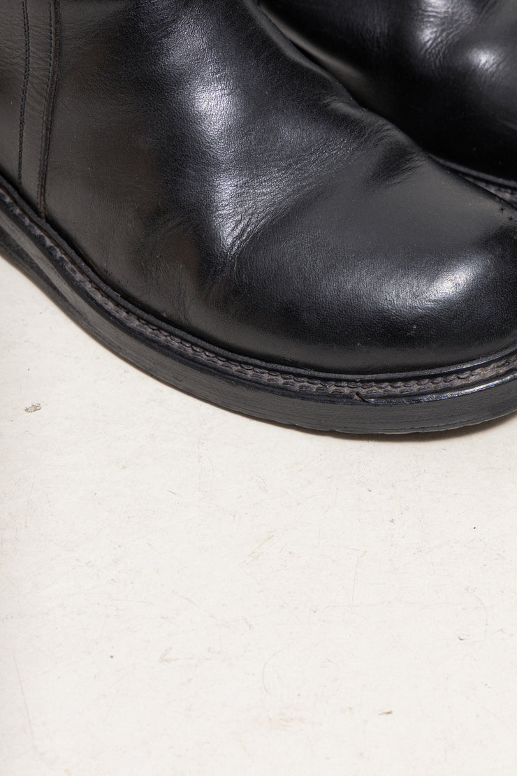 RICK OWENS - Leather creeper boots