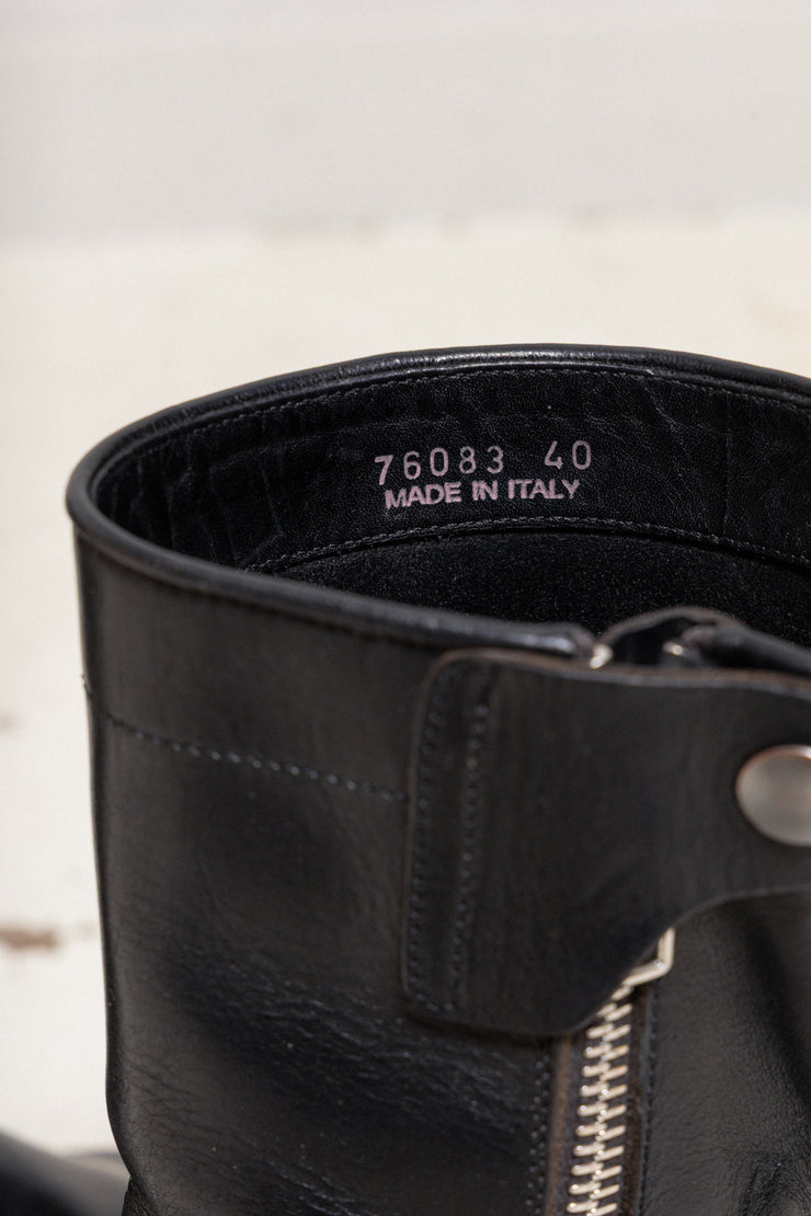 RICK OWENS - Leather creeper boots