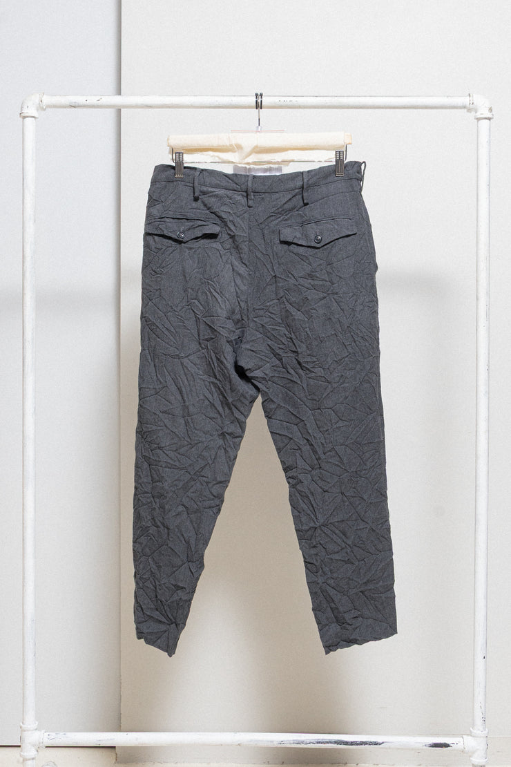 YOHJI YAMAMOTO POUR HOMME - Wrinkled wool pants
