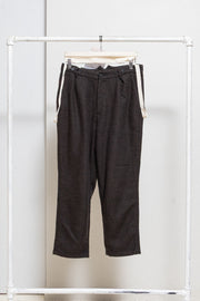 ALEKSANDR MANAMIS - Thick wool pants with contrasting straps