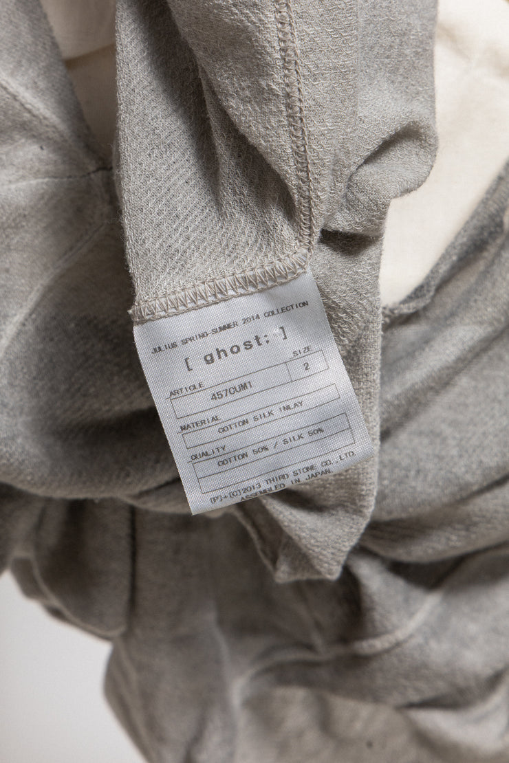 JULIUS 7 - SS14 « Ghost » Cotton silk elongated top