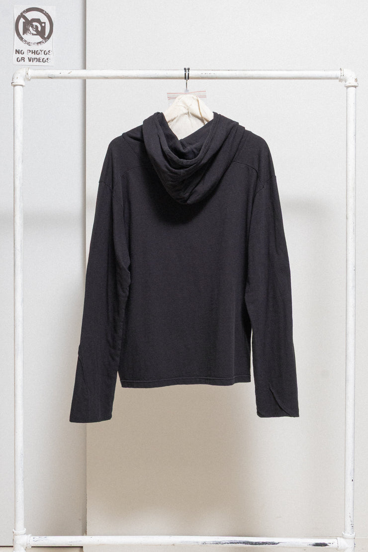 KAPITAL - Boxy cotton hoodie with chest pocket