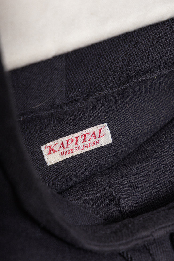 KAPITAL - Boxy cotton hoodie with chest pocket