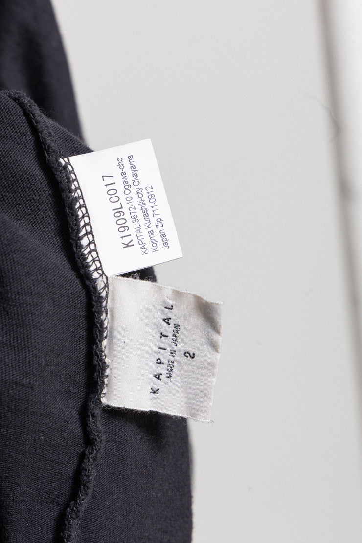 KAPITAL - Boxy cotton hoodie with chest pocket