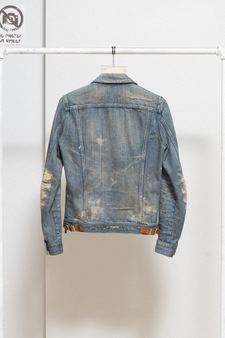 ISAMU KATAYAMA BACKLASH - Washed denim jacket