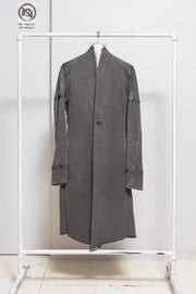 DEVOA - Silk and cotton long coat with taped seams