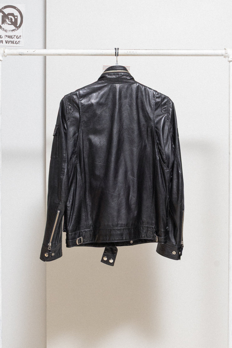 UNDERCOVER - SS07 « Purple » Lightweight cow leather jacket with zippers and pocket details
