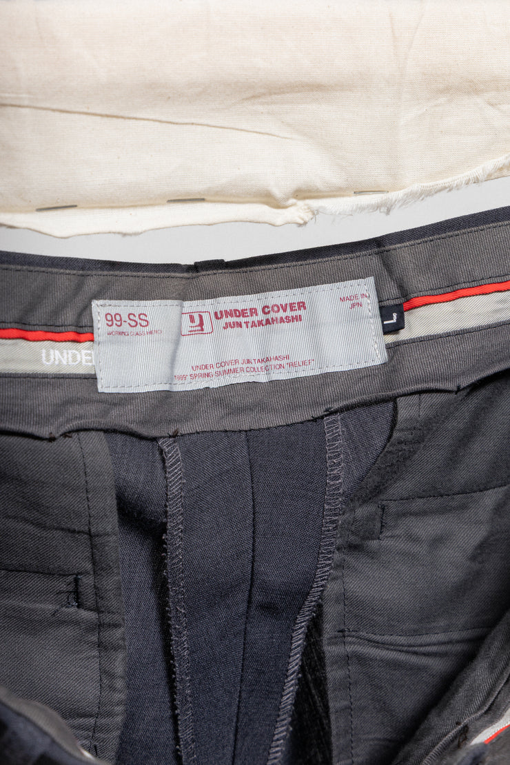 UNDERCOVER - SS99 « Relief » Grey costume pants