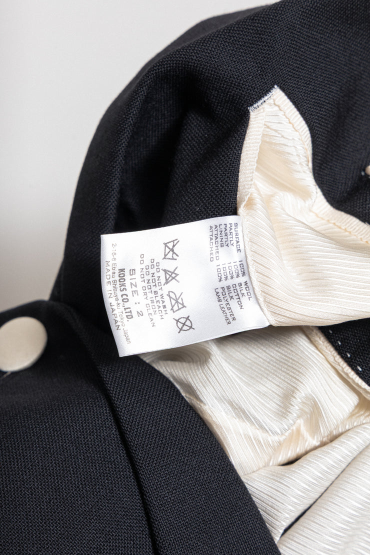 NUMBER (N)INE - SS09 « The lonesome heroes » Wool blazer jacket with cream details