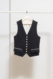 NUMBER (N)INE - SS09 « The lonesome heroes » Wool waistcoat with cream details