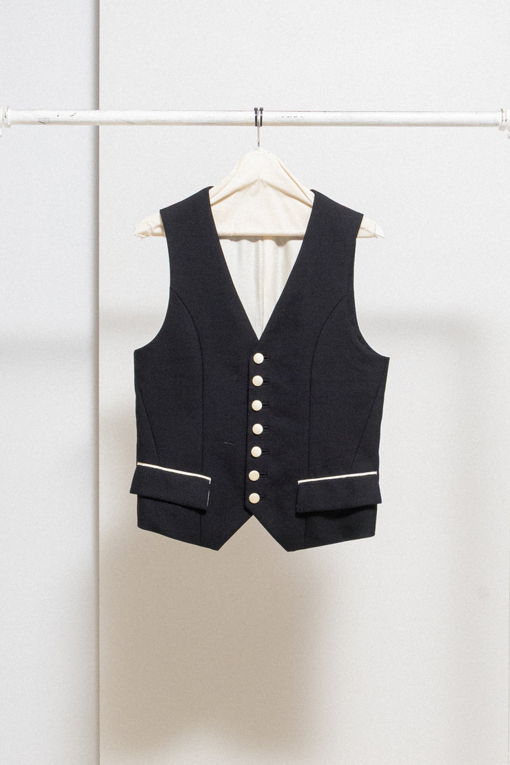 NUMBER (N)INE - SS09 « The lonesome heroes » Wool waistcoat with cream details