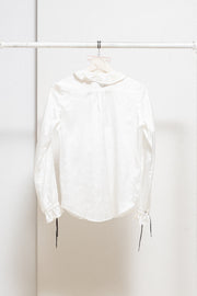 NUMBER (N)INE - FW07 « Love God Murder » Cotton blend pleated shirt with strap details (runway)
