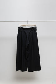 YOHJI YAMAMOTO Y'S - Wide wool pants with side buttoning