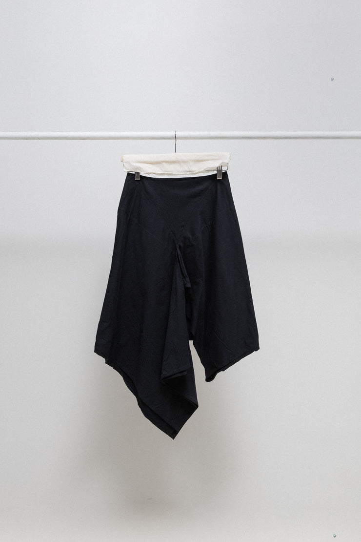 YOHJI YAMAMOTO GOTHIC - Thick cotton skirt with asymmetric front panels (90&