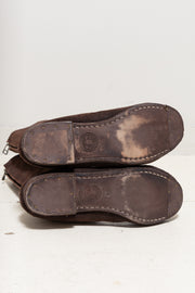 CHRISTIAN PEAU - Suede leather back zip boots