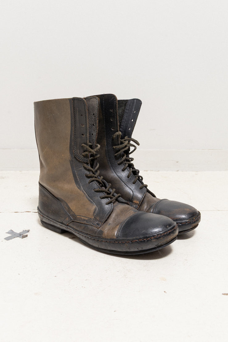 CHRISTIAN PEAU - Lace up leather boots