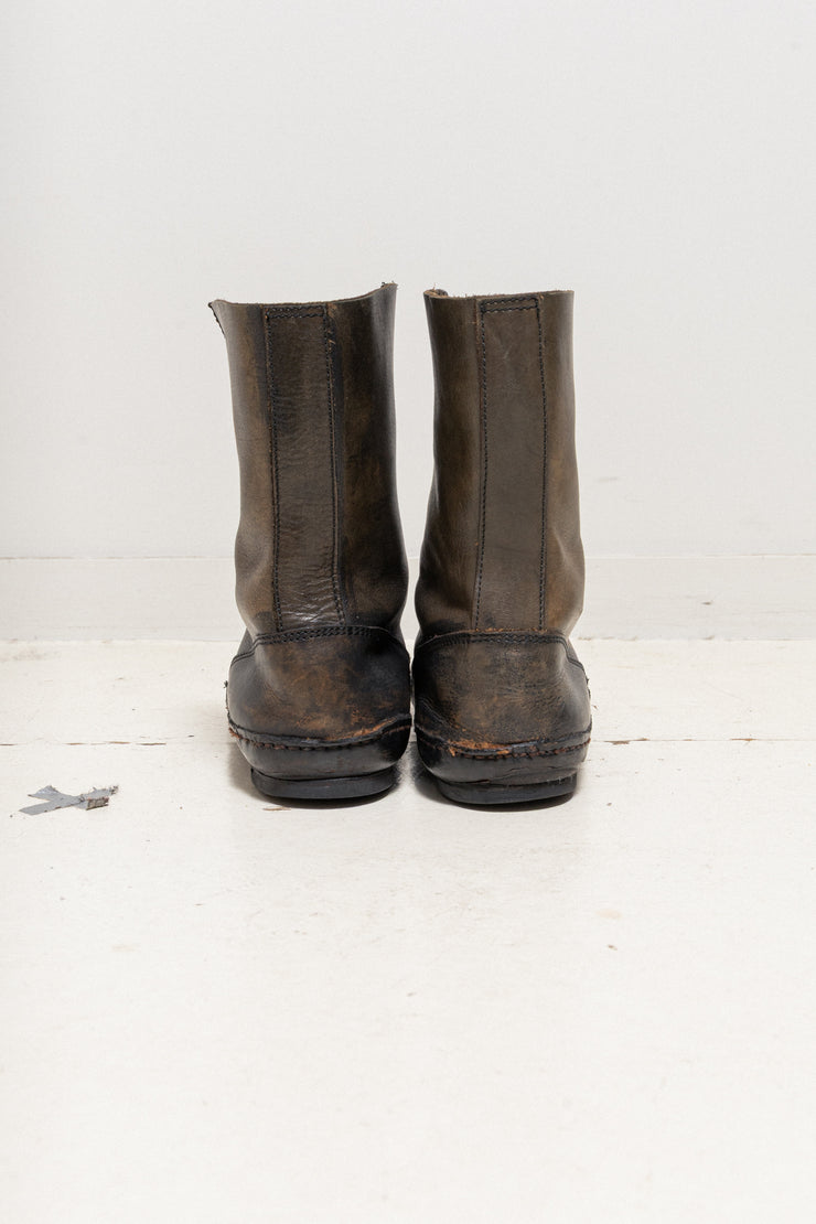 CHRISTIAN PEAU - Lace up leather boots