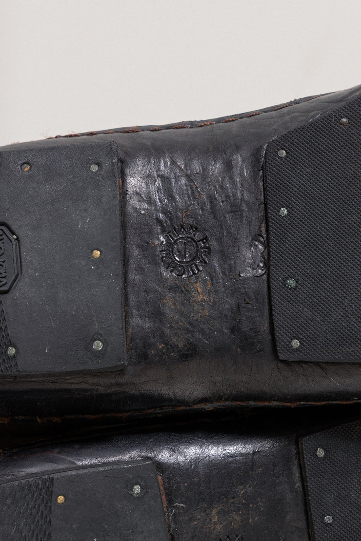 CHRISTIAN PEAU - Lace up leather boots