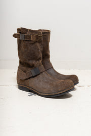 ISAMU KATAYAMA BACKLASH - Suede leather engineer boots