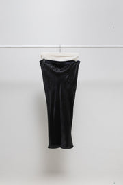 RICK OWENS - SS06 "TUNGSTEN" Silk skirt with bias seams and folded hems (runway)