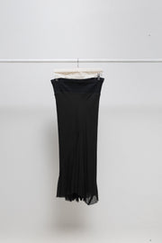 RICK OWENS - FW07 "EXPLODER" Silk skirt with raw cut edges