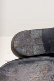 MA+ - Horse leather back zip boots with sterling silver staples