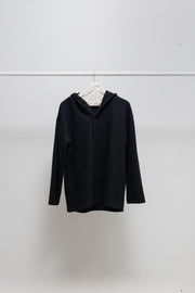 YOHJI YAMAMOTO Y'S - Button up wool blend hooded sweater (90's)