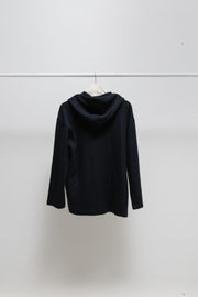 YOHJI YAMAMOTO Y'S - Button up wool blend hooded sweater (90's)