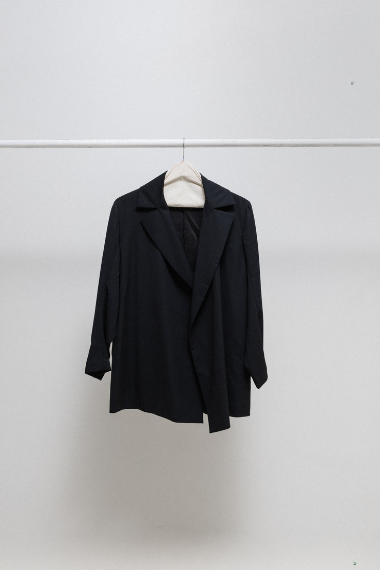 YOHJI YAMAMOTO - SS96 Gabardine wool jacket with inner strap closure