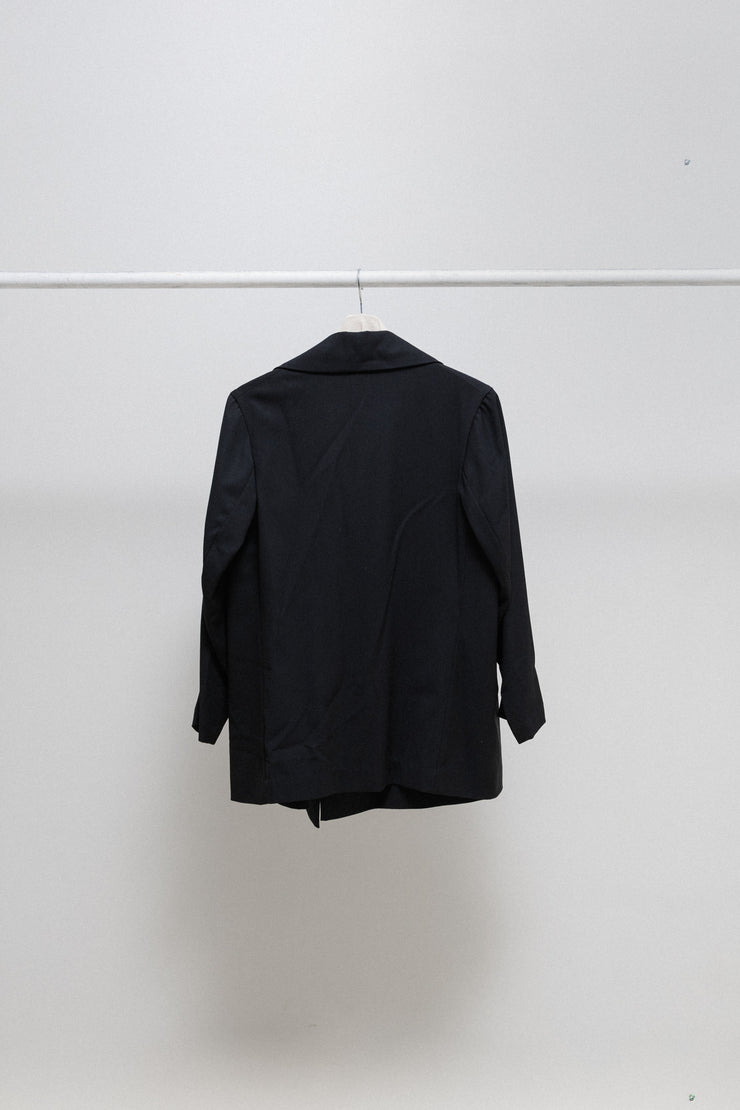 YOHJI YAMAMOTO - SS96 Gabardine wool jacket with inner strap closure