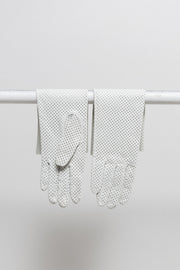 UNDERCOVER - FW03 "Paper Doll" Perforated leather gloves (runway)