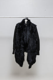 GIORGIO BRATO - Goat fur shearling coat with sleeve pocket detail