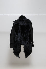 GIORGIO BRATO - Goat fur shearling coat with sleeve pocket detail