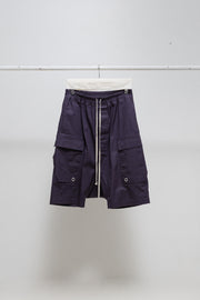 RICK OWENS - SS21 "PHLEGETHON" Plum pod shorts with eyelet details