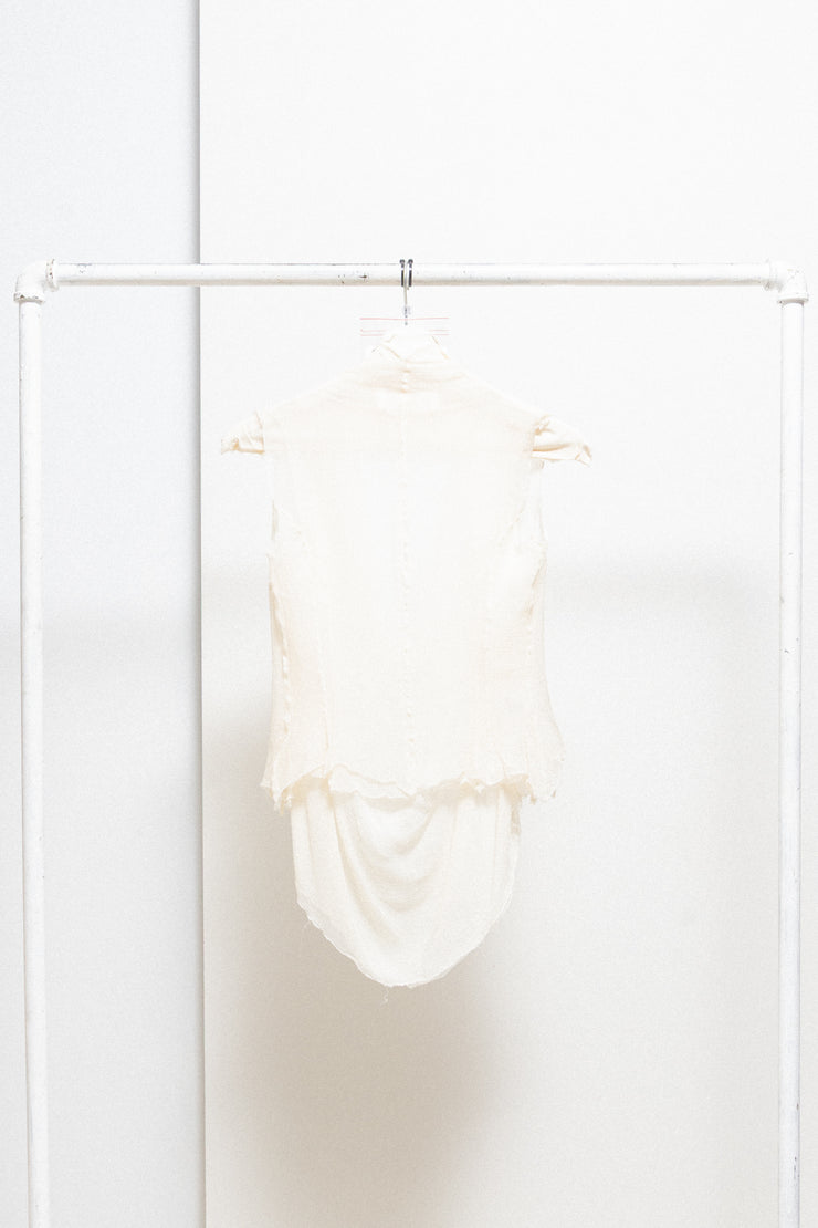MARC LE BIHAN - 100% silk white top