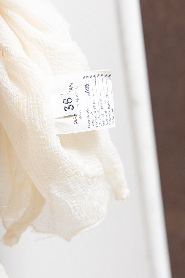 MARC LE BIHAN - 100% silk white top