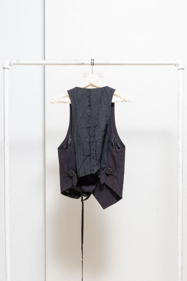 L.G.B - Wool and cotton vest with back straps