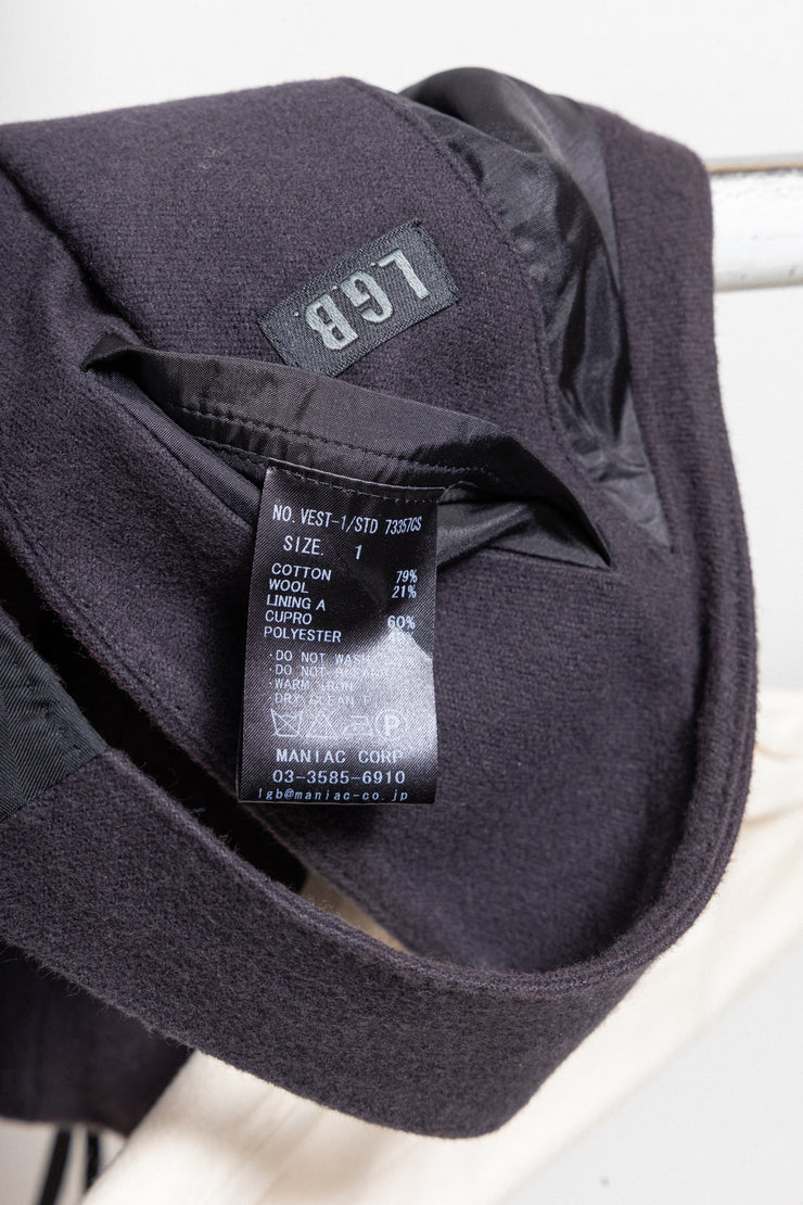 L.G.B - Wool and cotton vest with back straps