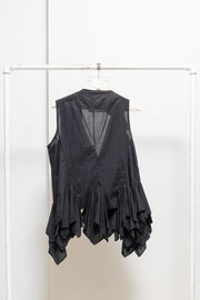 RUNDHOLZ - Cotton vest with voluminous front frills